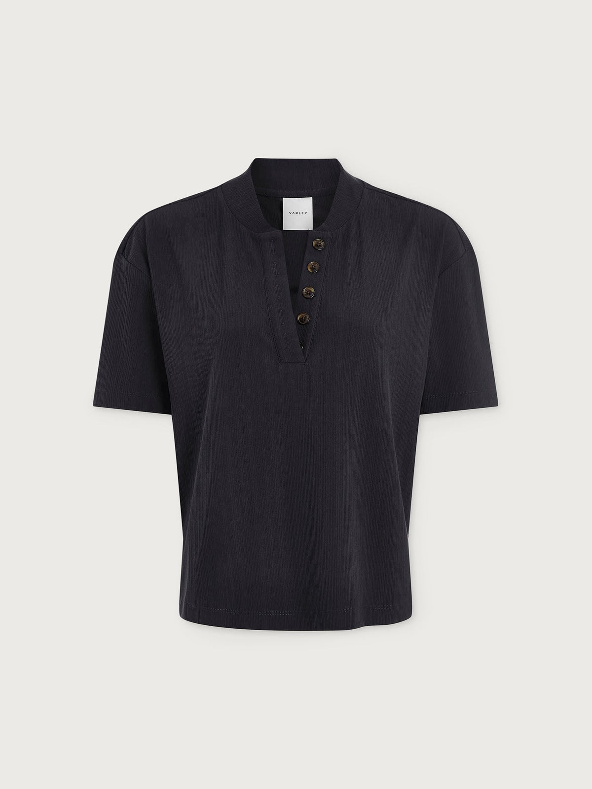Kasey Mock Placket Rib Tee | Varley Top Pick