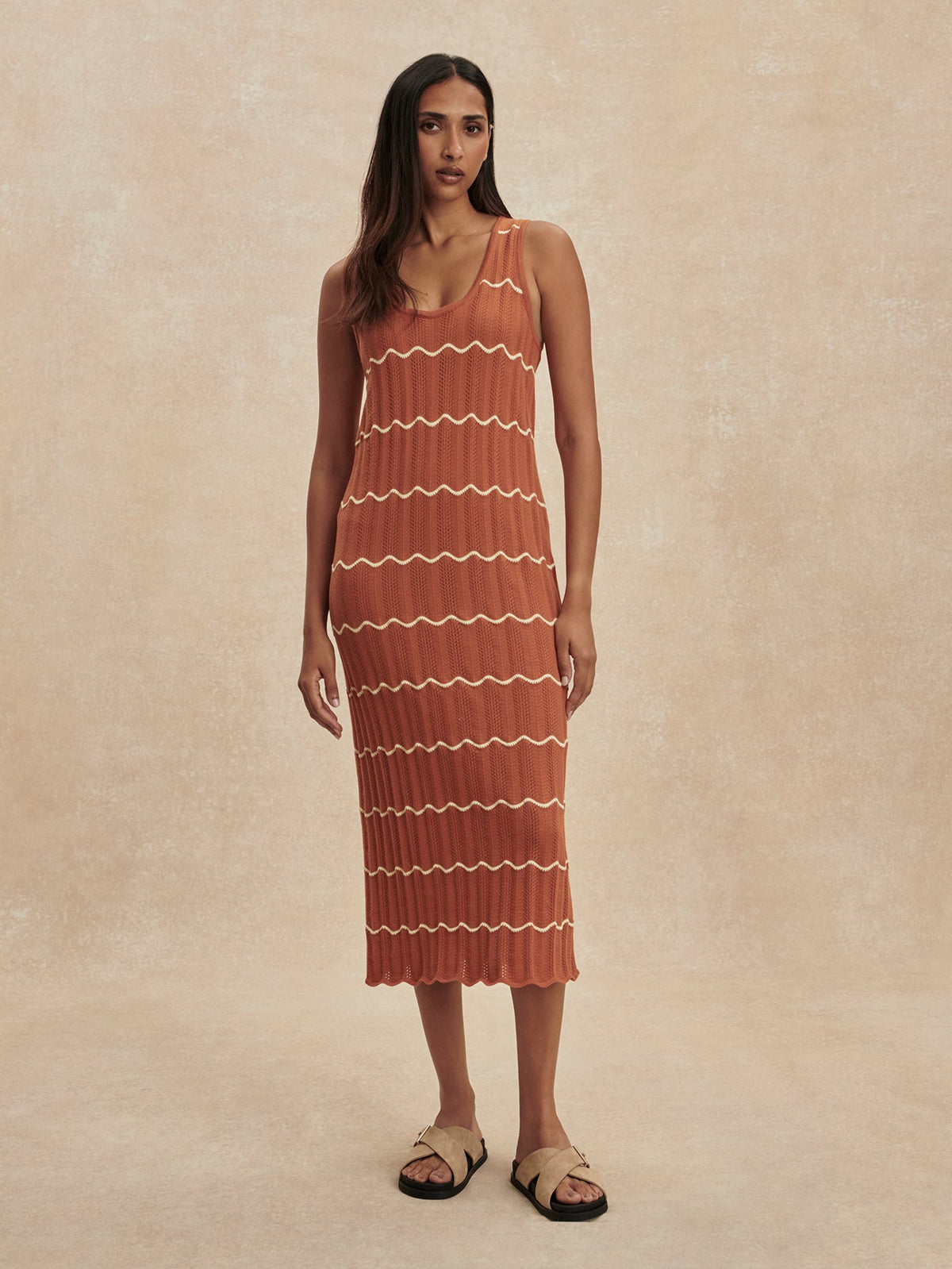 Yuna Scallop Knit Dress | Varley Quality