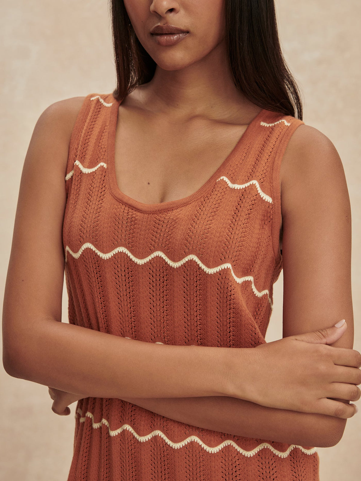 Yuna Scallop Knit Dress | Varley Quality