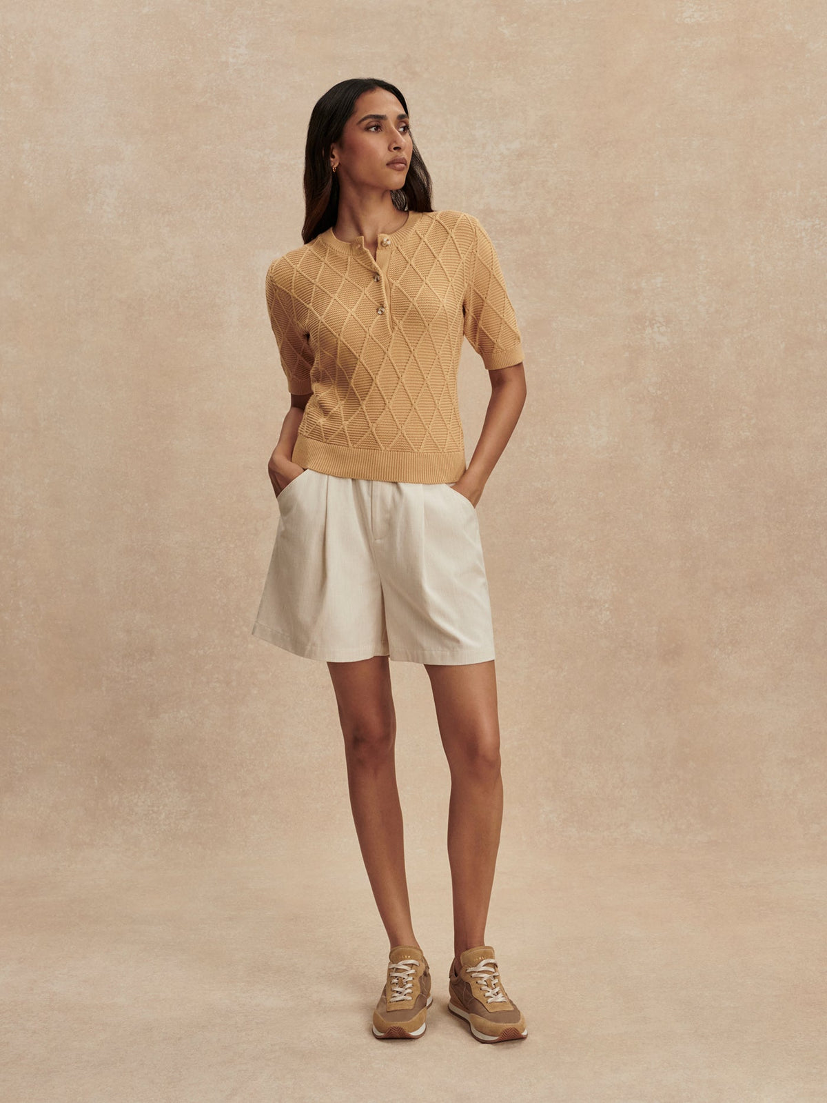 Merryn Diamond Knit Top | Varley Featured