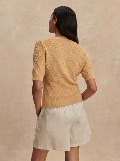 Merryn Diamond Knit Top | Varley Featured