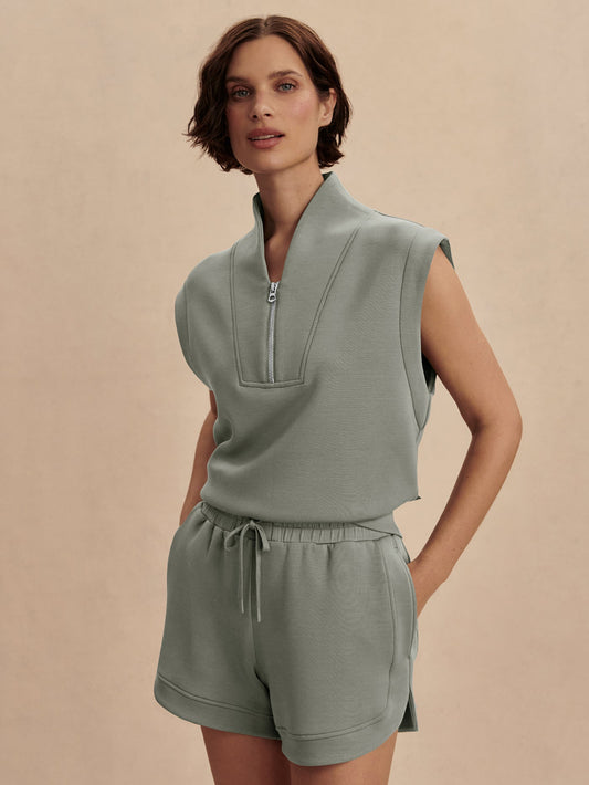 Loretta Half-Zip Sleeveless Sweat | VARLEY US | Varley Quality