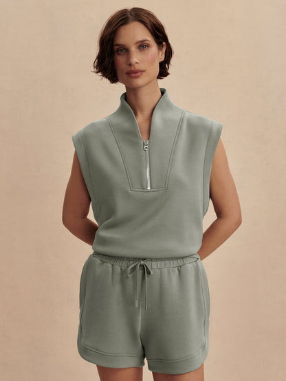 Loretta Half-Zip Sleeveless Sweat | VARLEY US | Varley Quality