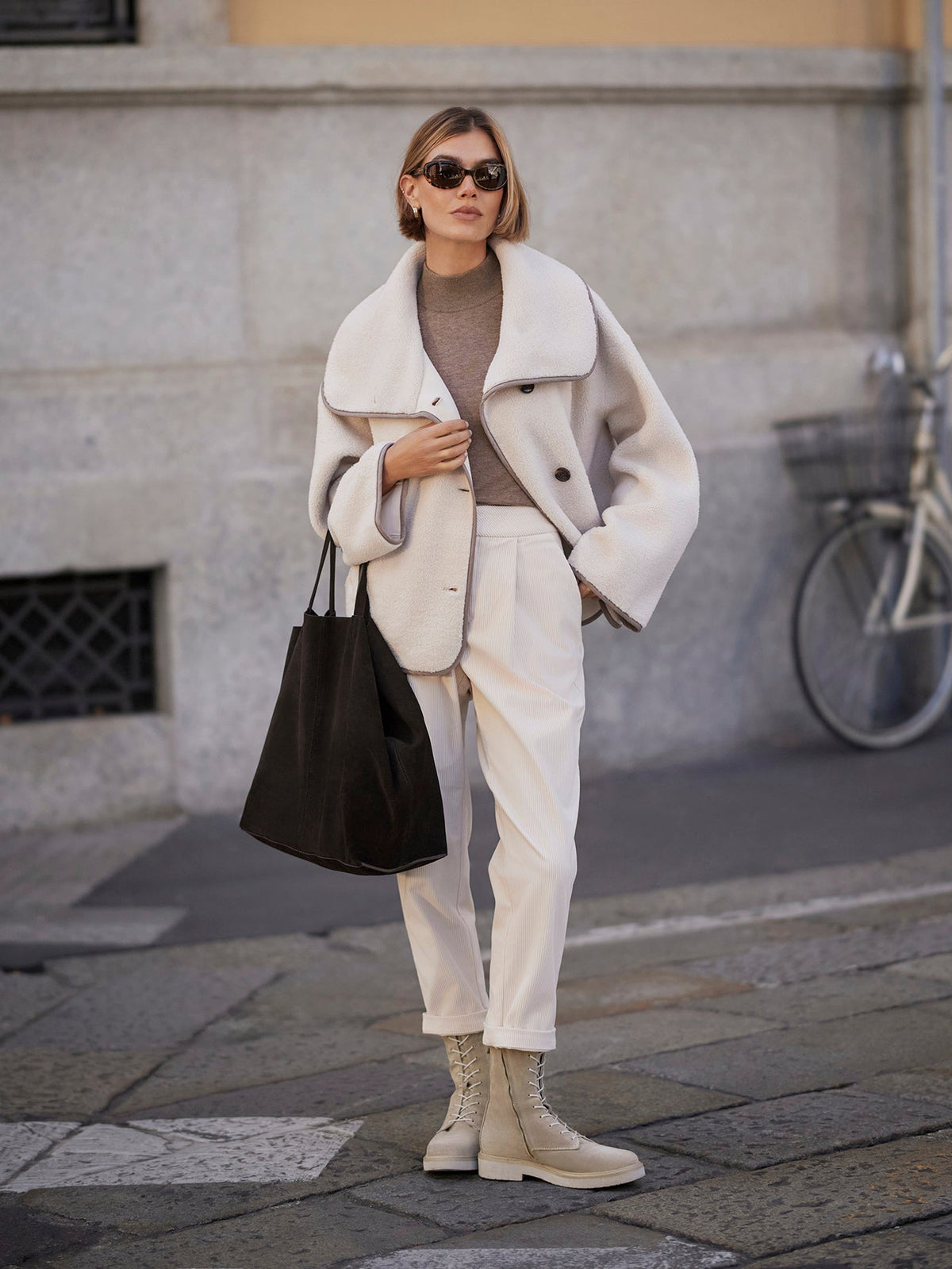 Romane Boxy Sherpa Jacket | Varley Quality