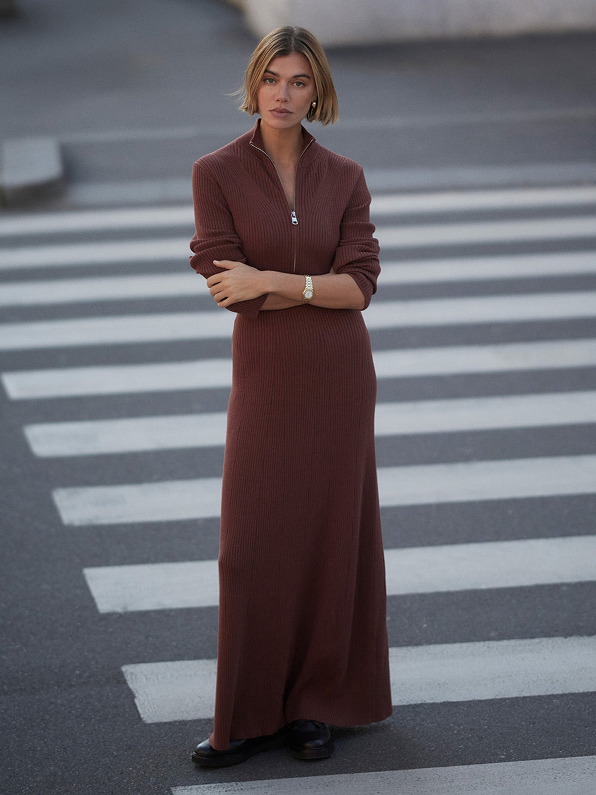 Burnet Zip Knit Maxi Dress | Varley Featured