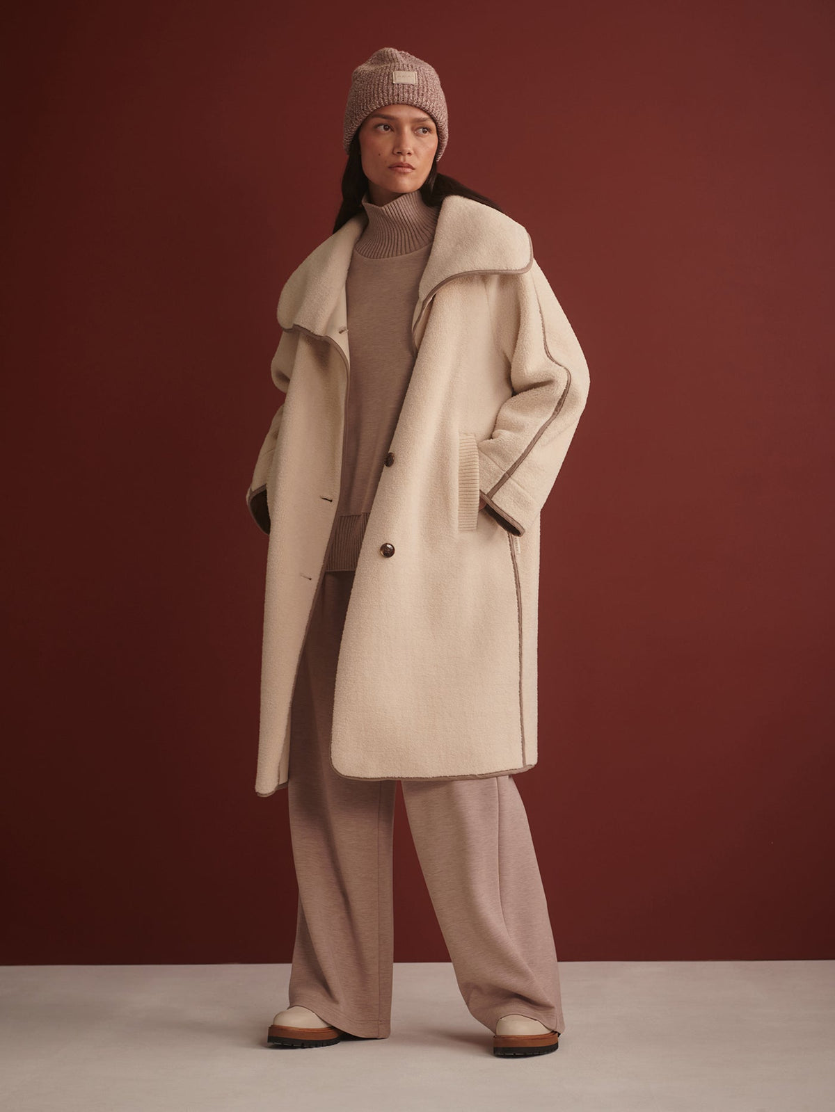 Clemence Sherpa Coat | Varley New