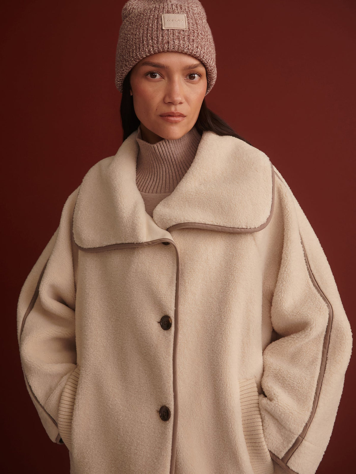 Clemence Sherpa Coat | Varley New