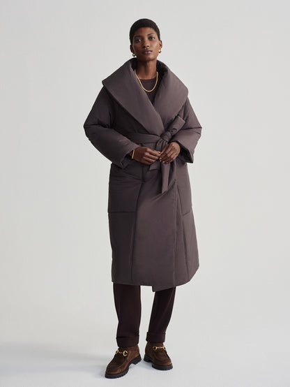 Ana Long Wrap Coat | Varley Latest