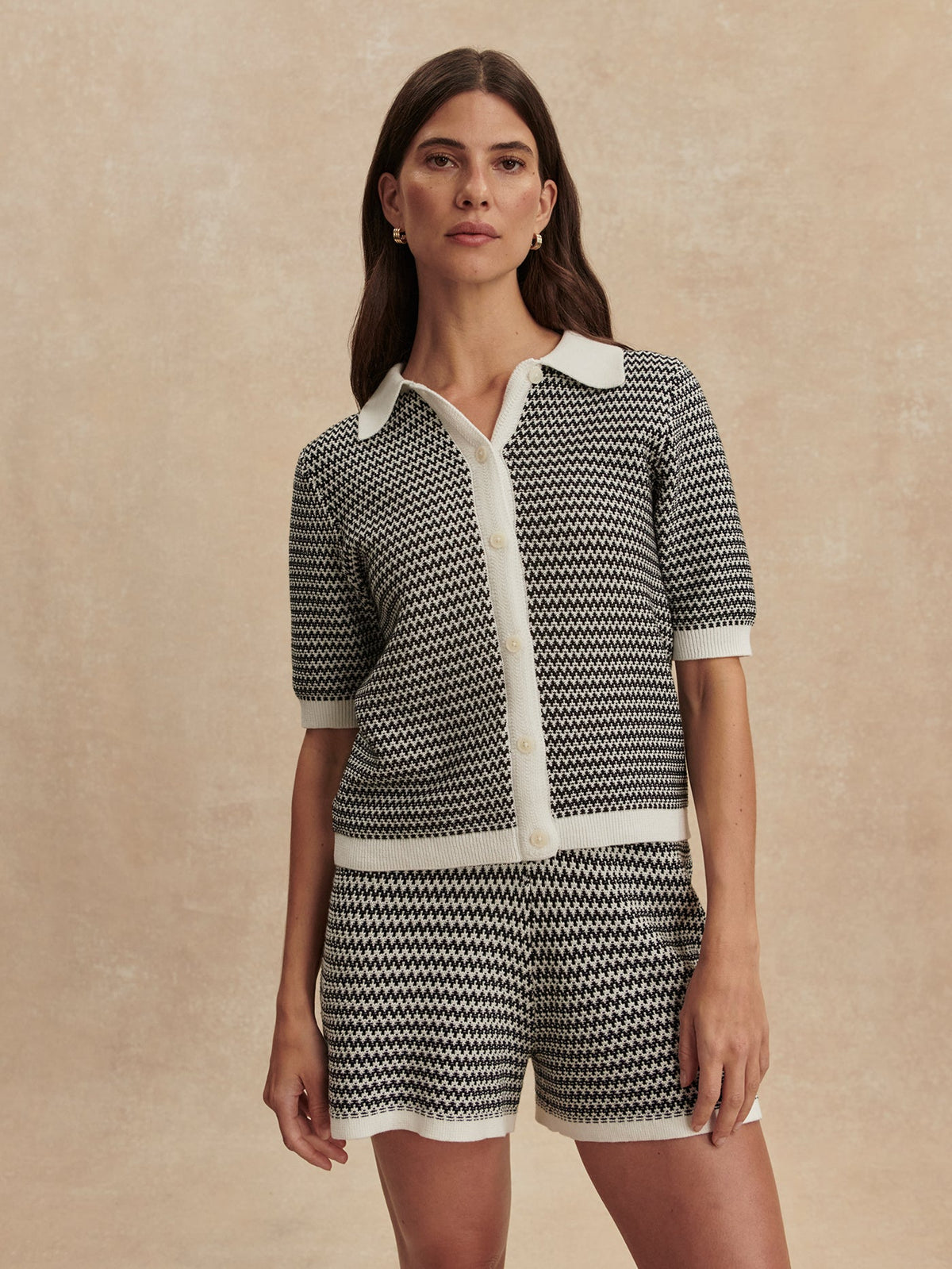 Gaelle Polo Knit Top | Varley Premium