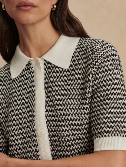 Gaelle Polo Knit Top | Varley Premium