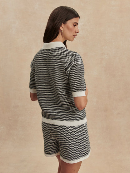 Gaelle Polo Knit Top | Varley Premium