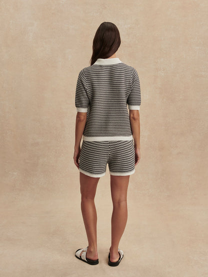 Gaelle Polo Knit Top | Varley Premium