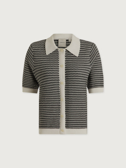 Gaelle Polo Knit Top | Varley Premium
