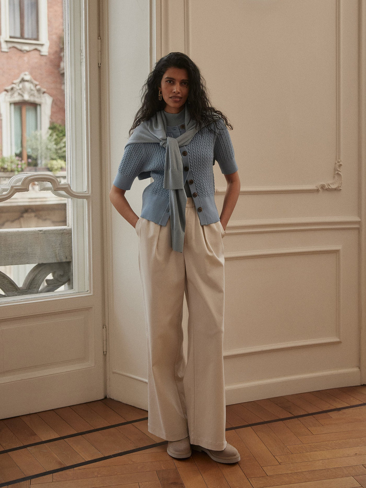 Rhys Short Sleeve Cardigan | Varley Smart Buy