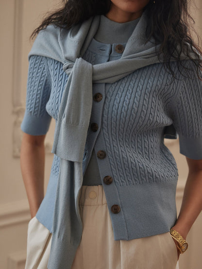 Rhys Short Sleeve Cardigan | Varley Smart Buy
