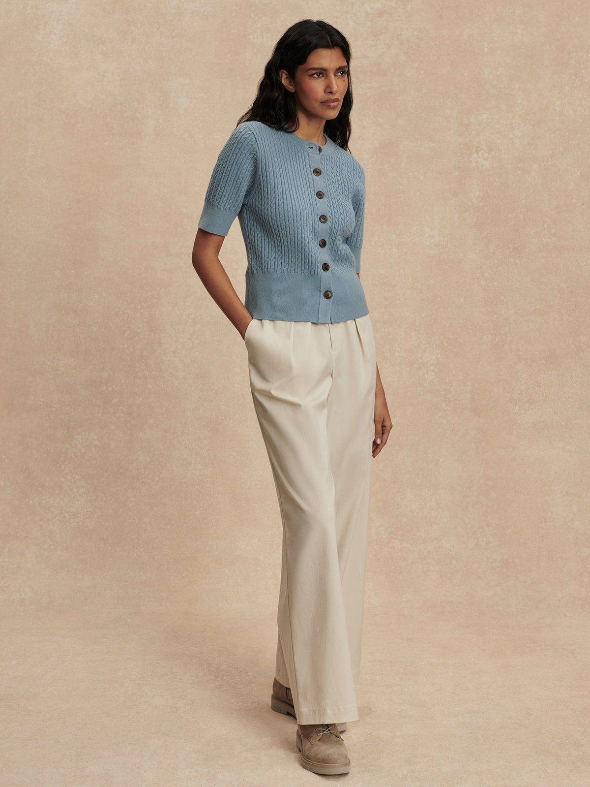 Rhys Short Sleeve Cardigan | Varley Smart Buy