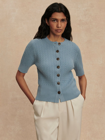 Rhys Short Sleeve Cardigan | Varley Smart Buy