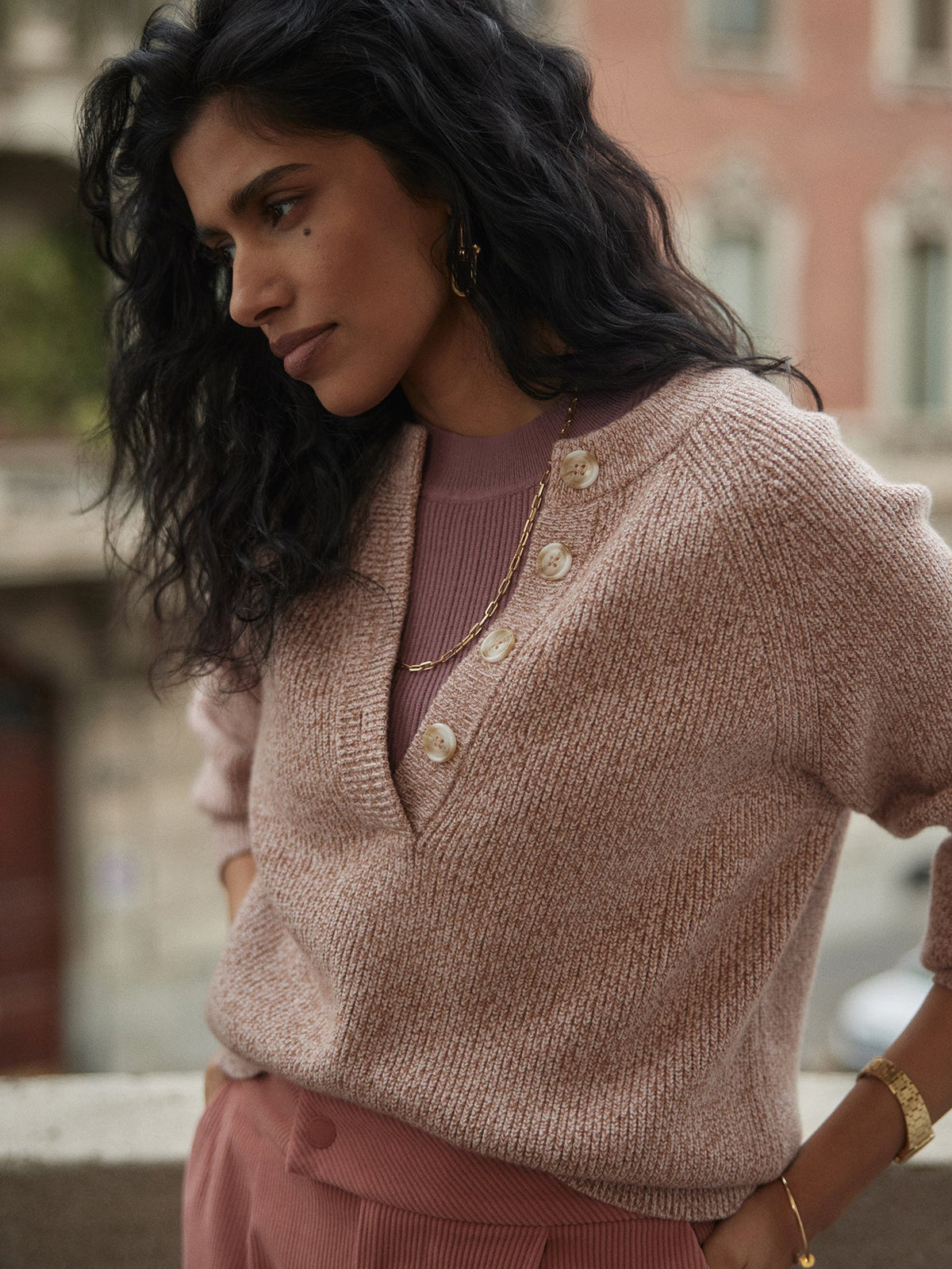 Kennings Half Button Knit | Varley New