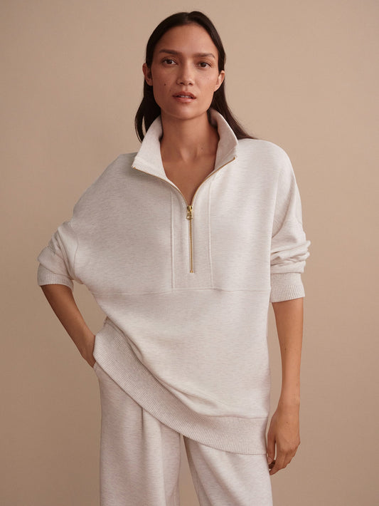 Molly Half Zip Longline Sweat | Varley Customer Favorite