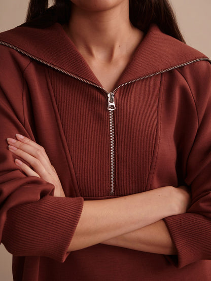 Xina Half Zip Longline Sweat | Varley Featured