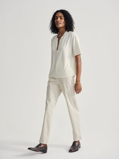 Kasey Mock Placket Rib Tee 2.0 | Varley New