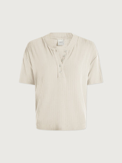 Kasey Mock Placket Rib Tee 2.0 | Varley New