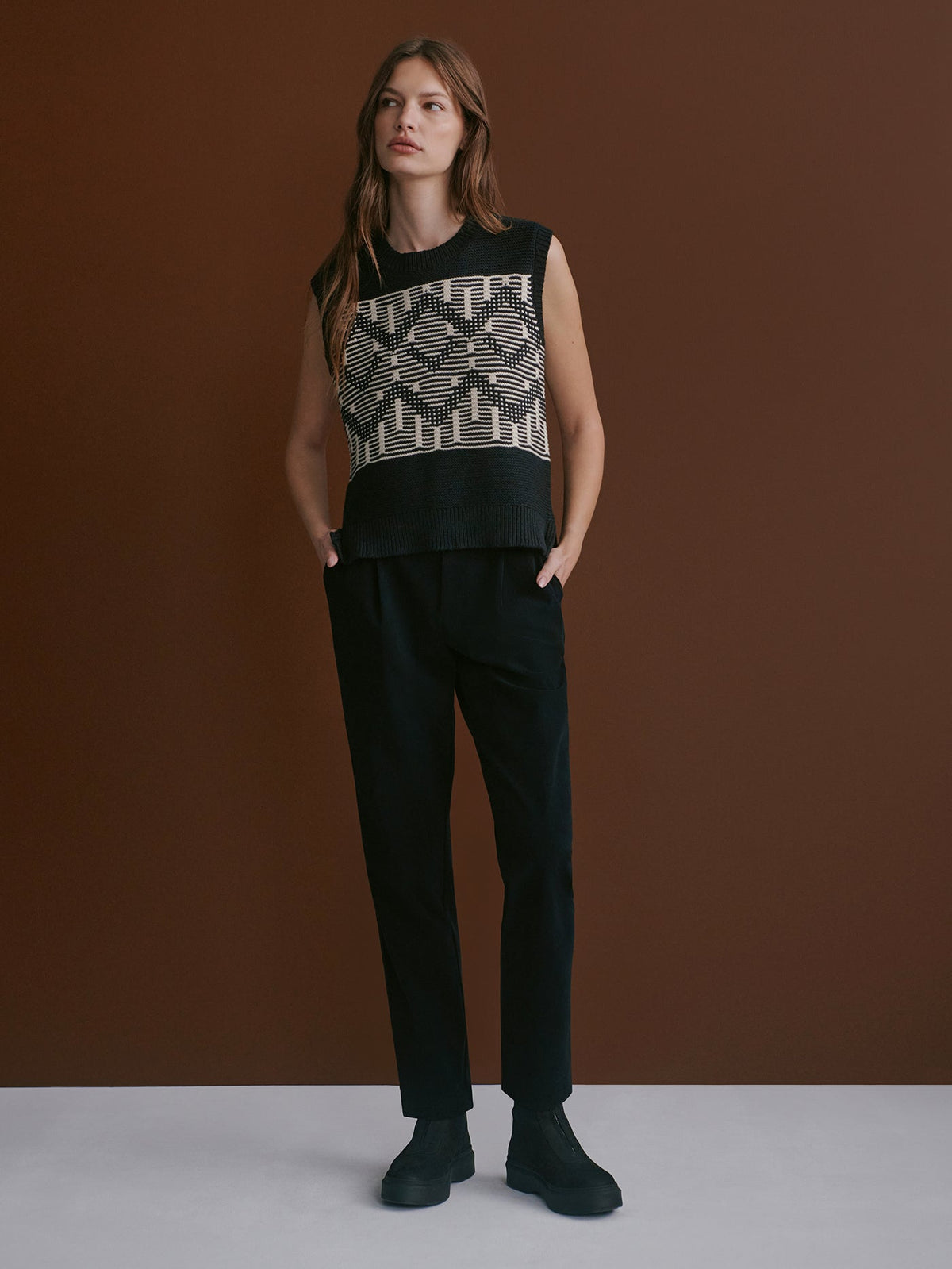 Oline Fairisle Knit Vest | Varley Quality