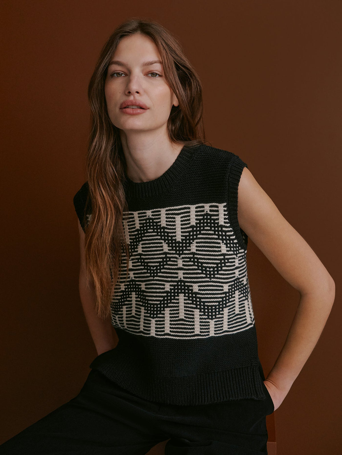 Oline Fairisle Knit Vest | Varley Quality
