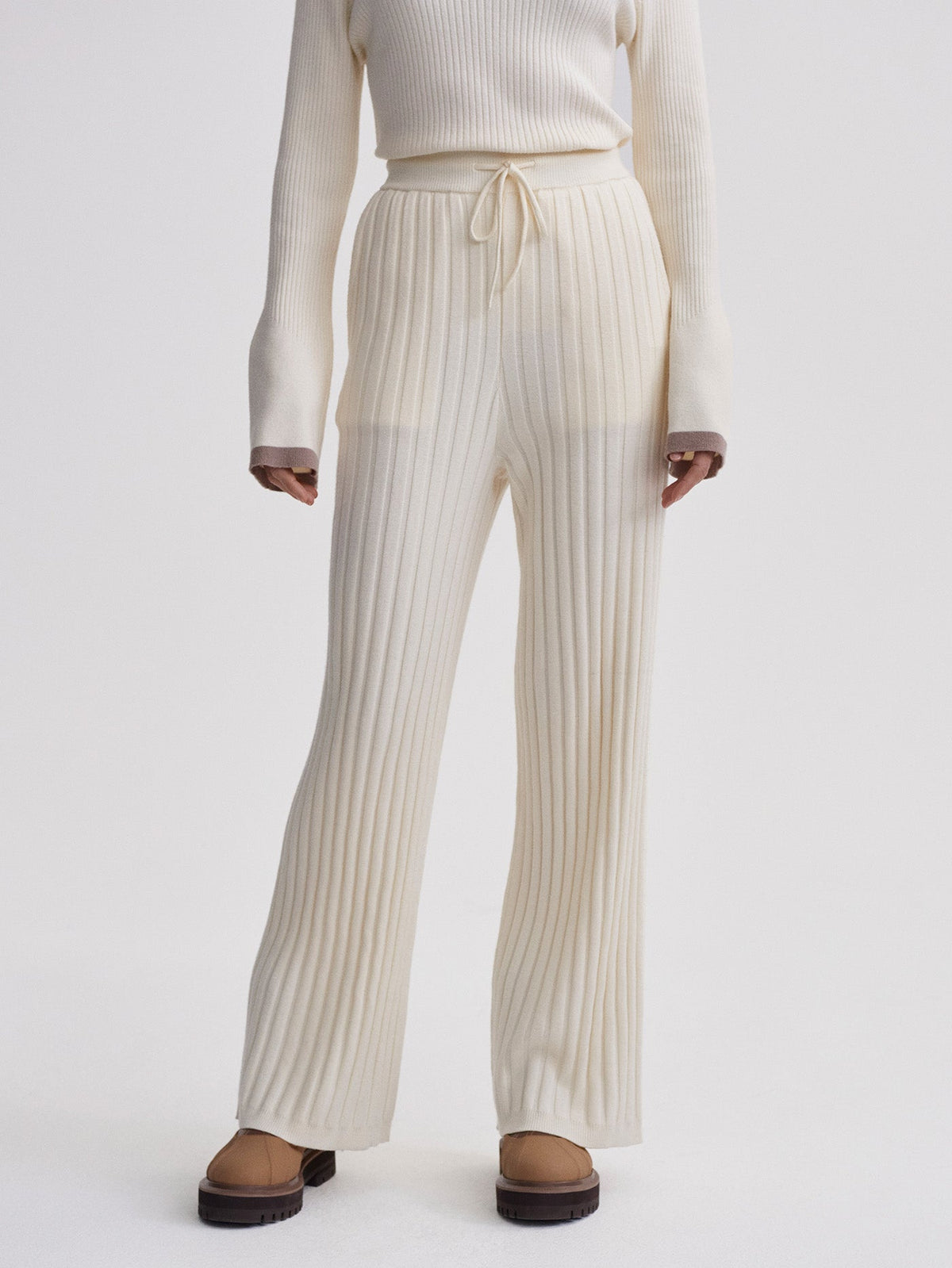 Simeon Wide Rib Knit Trouser | Varley New