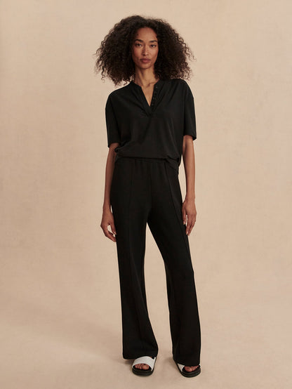Kasey Mock Placket Rib Tee | Varley Top Pick