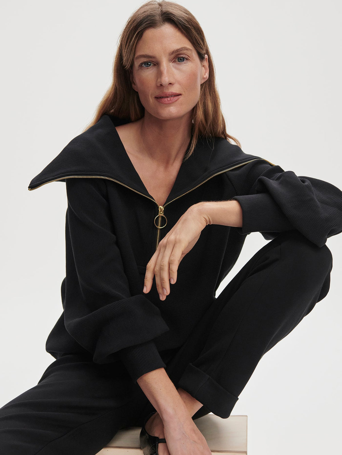 Vine Pullover | Ottoman Rib Half-Zip Pullover | Varley New