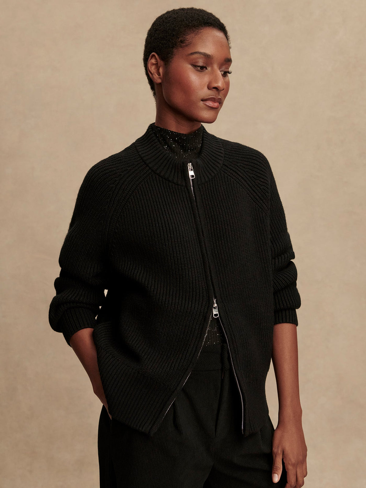 Milo Zip Through Knit Jacket | Varley New