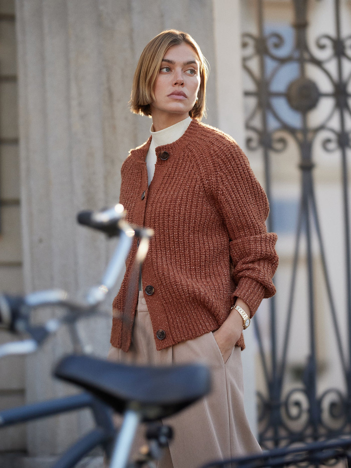 Florrie Boucle Knit Cardigan | Varley Featured