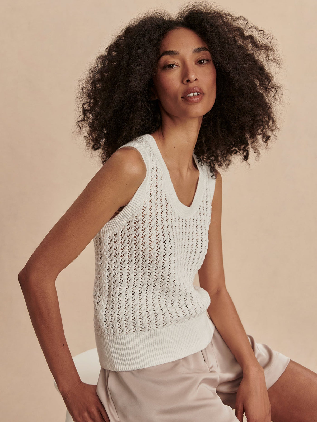 Ferns Open Knit Tank | Varley Top Pick