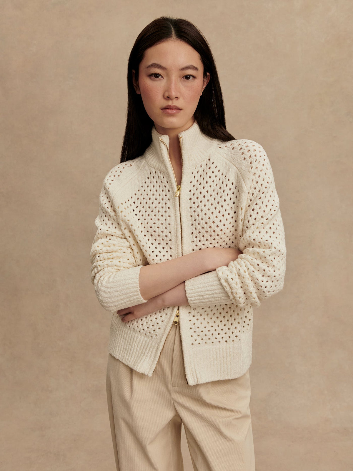 Mandy Boucle Knit Jacket | Varley New
