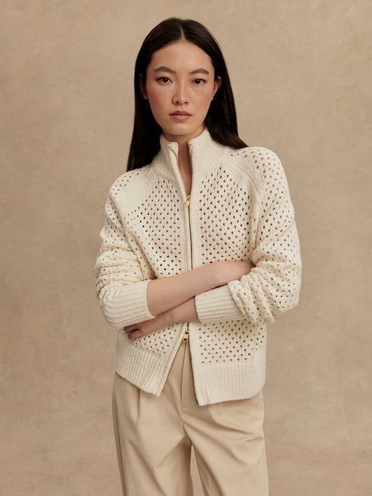 Mandy Boucle Knit Jacket | Varley New