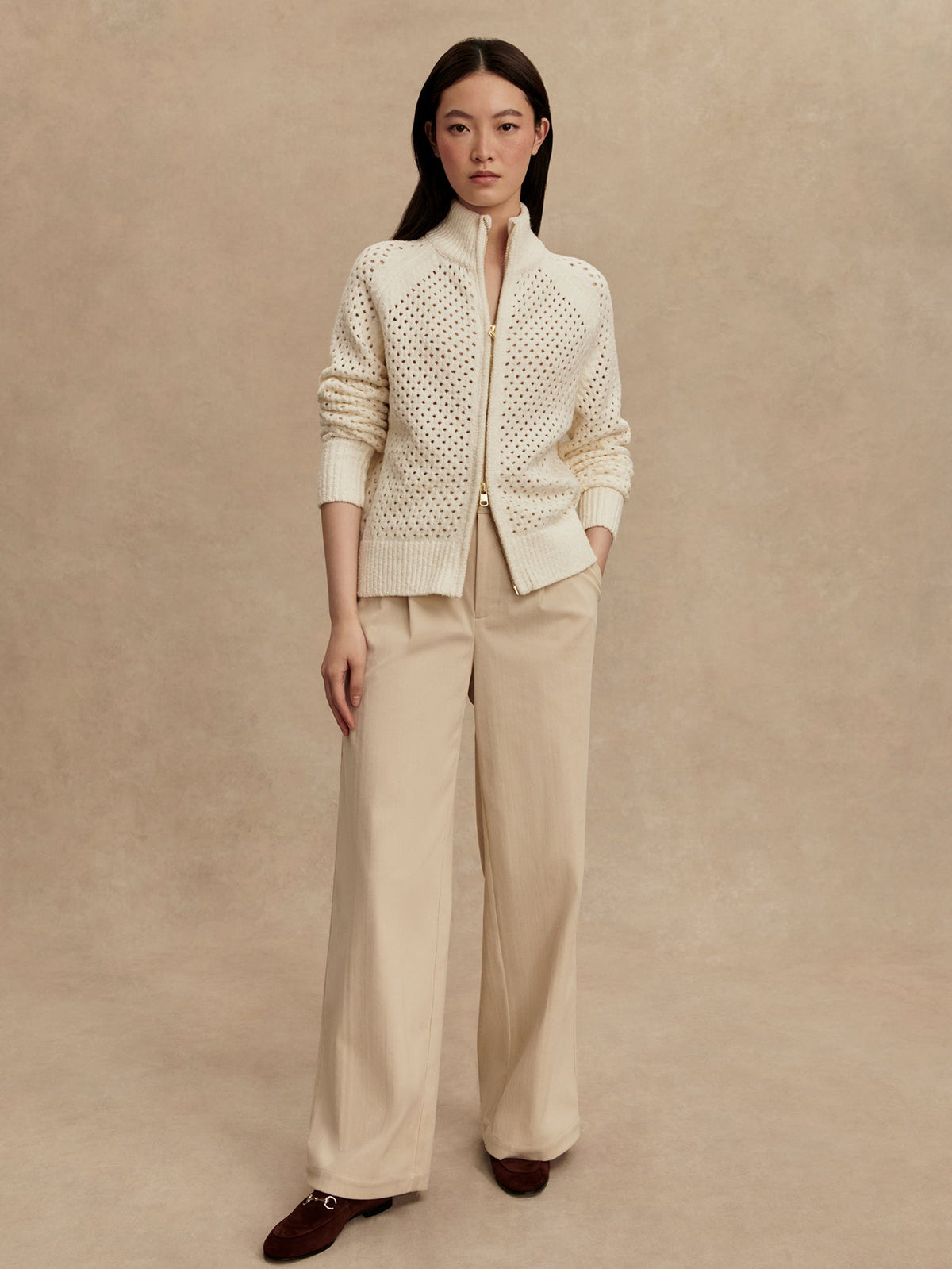 Mandy Boucle Knit Jacket | Varley New