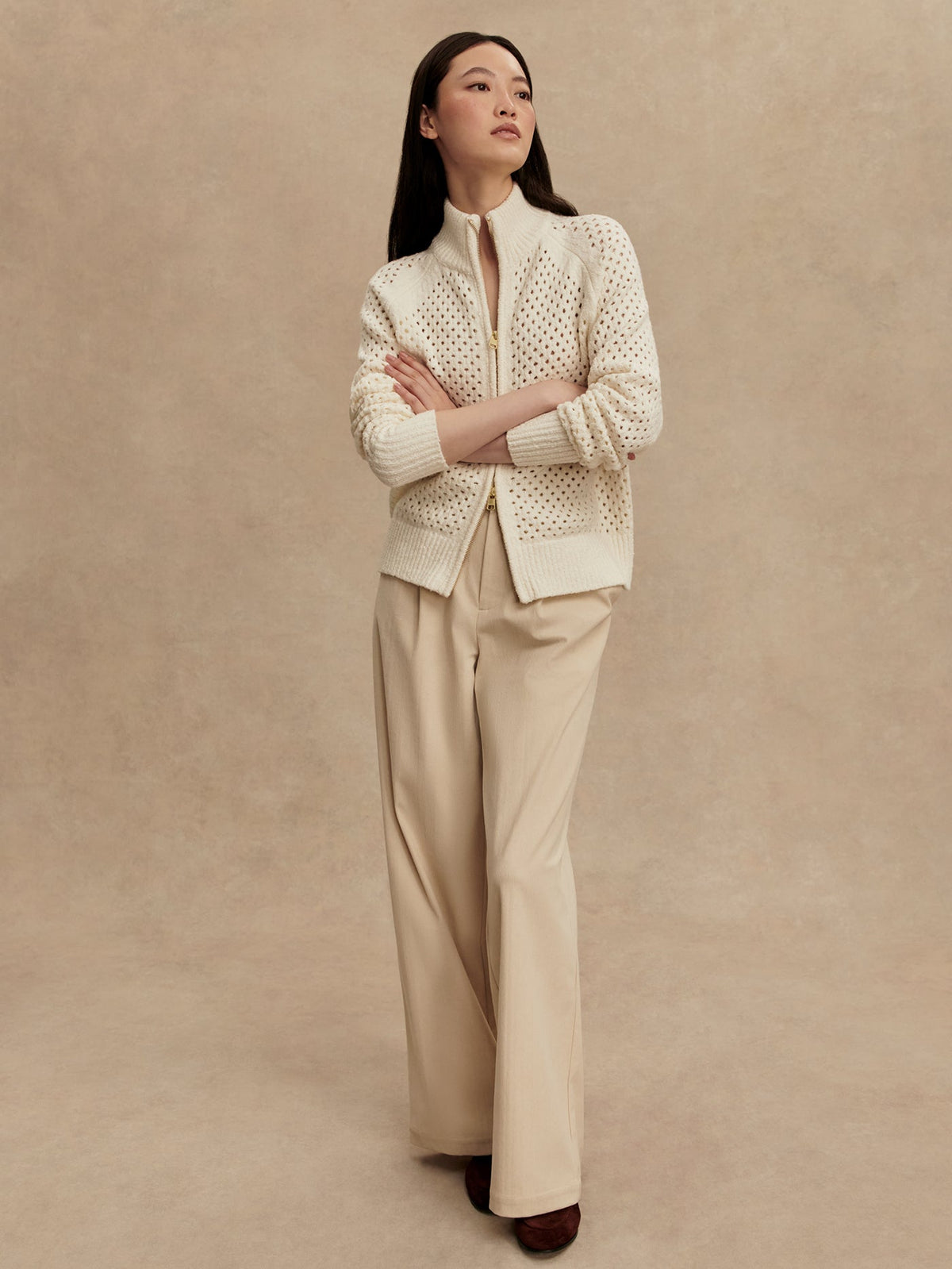 Mandy Boucle Knit Jacket | Varley New
