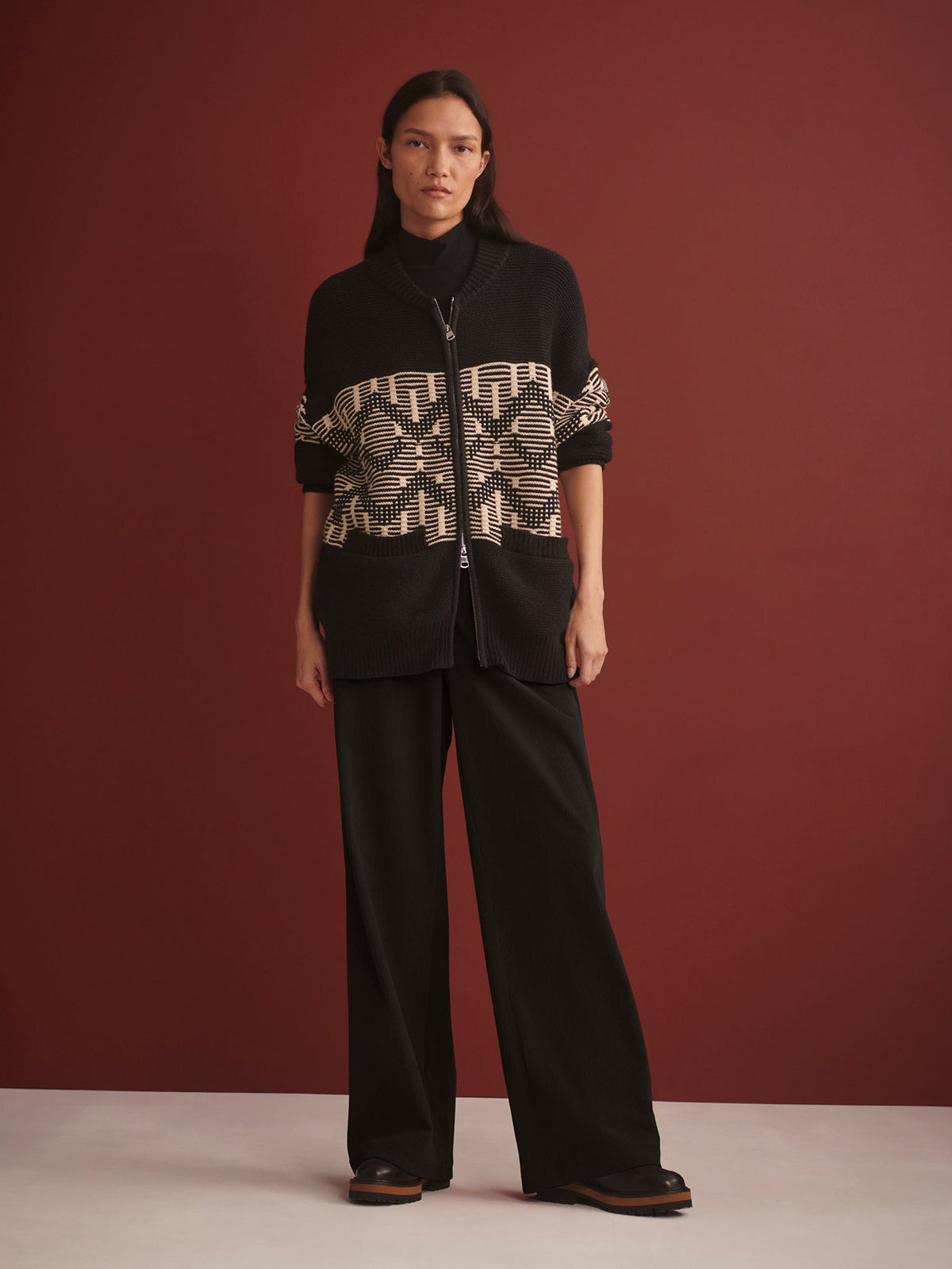 Linnea Fairisle Knit Jacket | Varley New