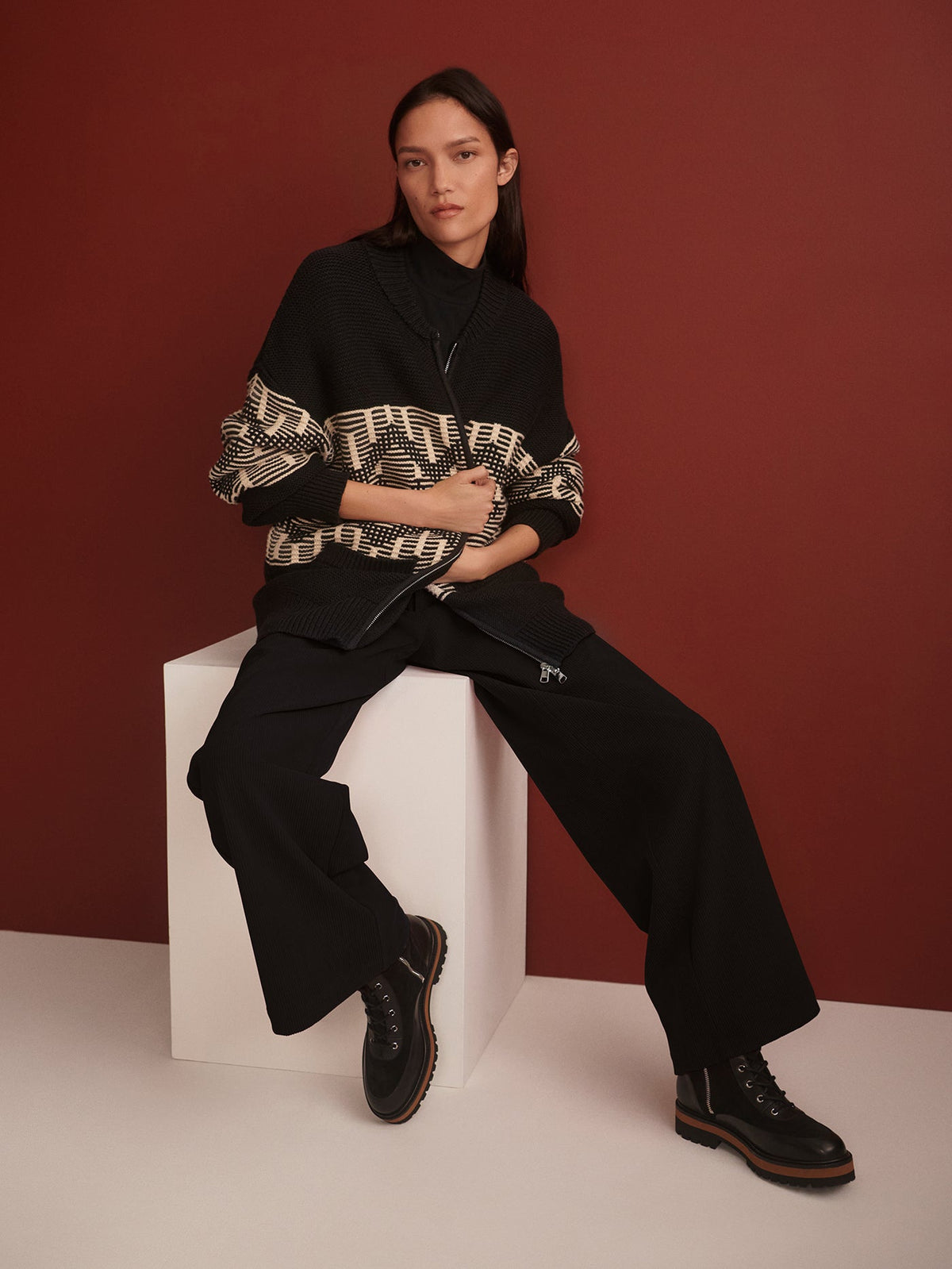Linnea Fairisle Knit Jacket | Varley New