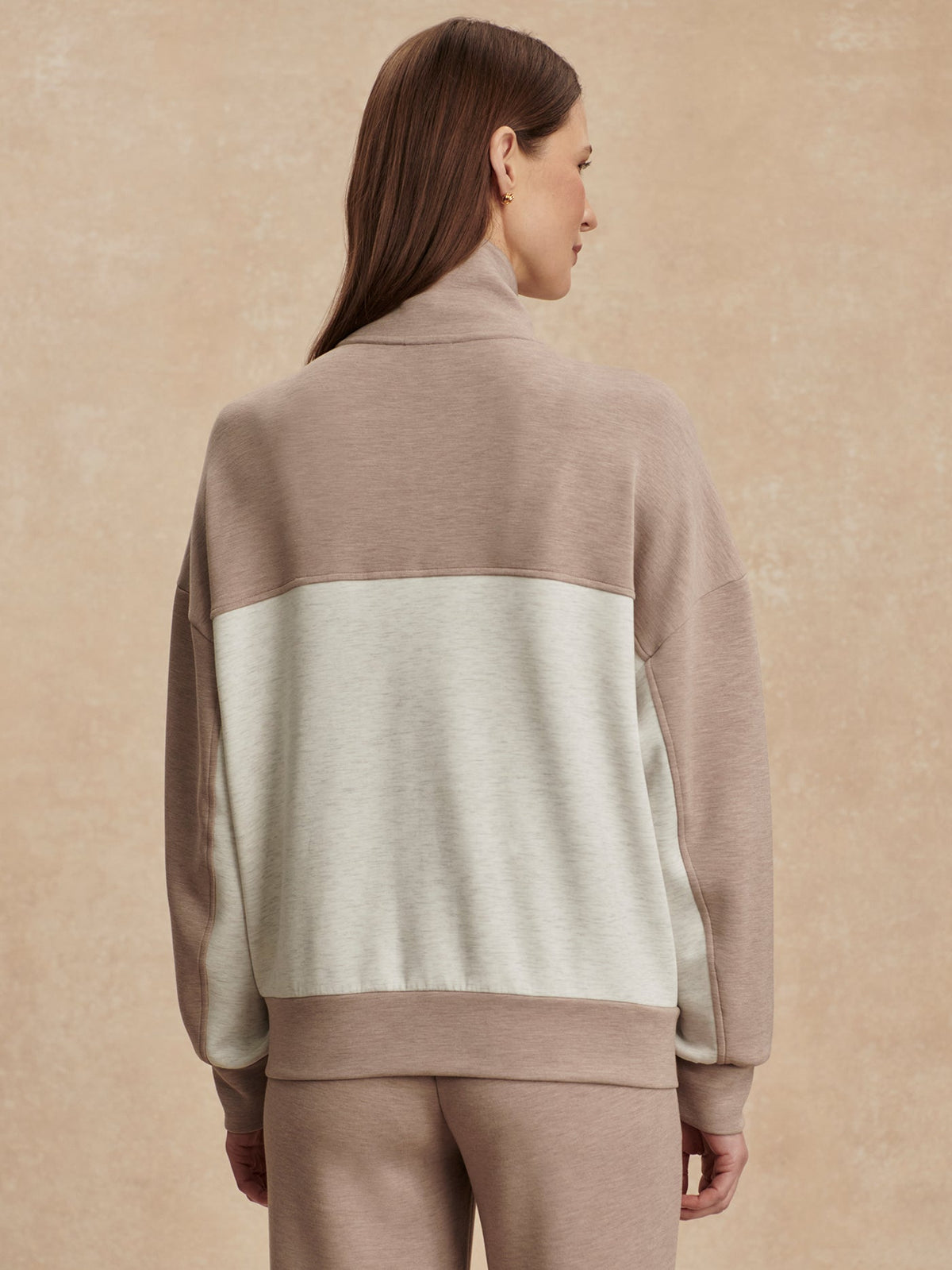Garcia 2 Tone Zip Through Sweat | Varley Featured