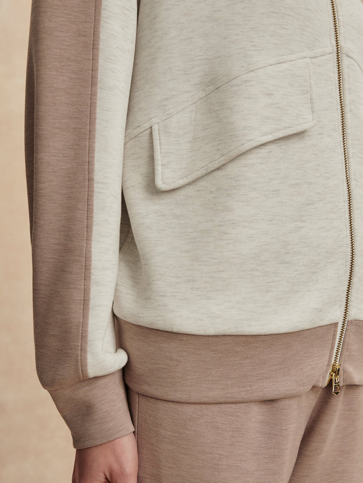 Garcia 2 Tone Zip Through Sweat | Varley Featured