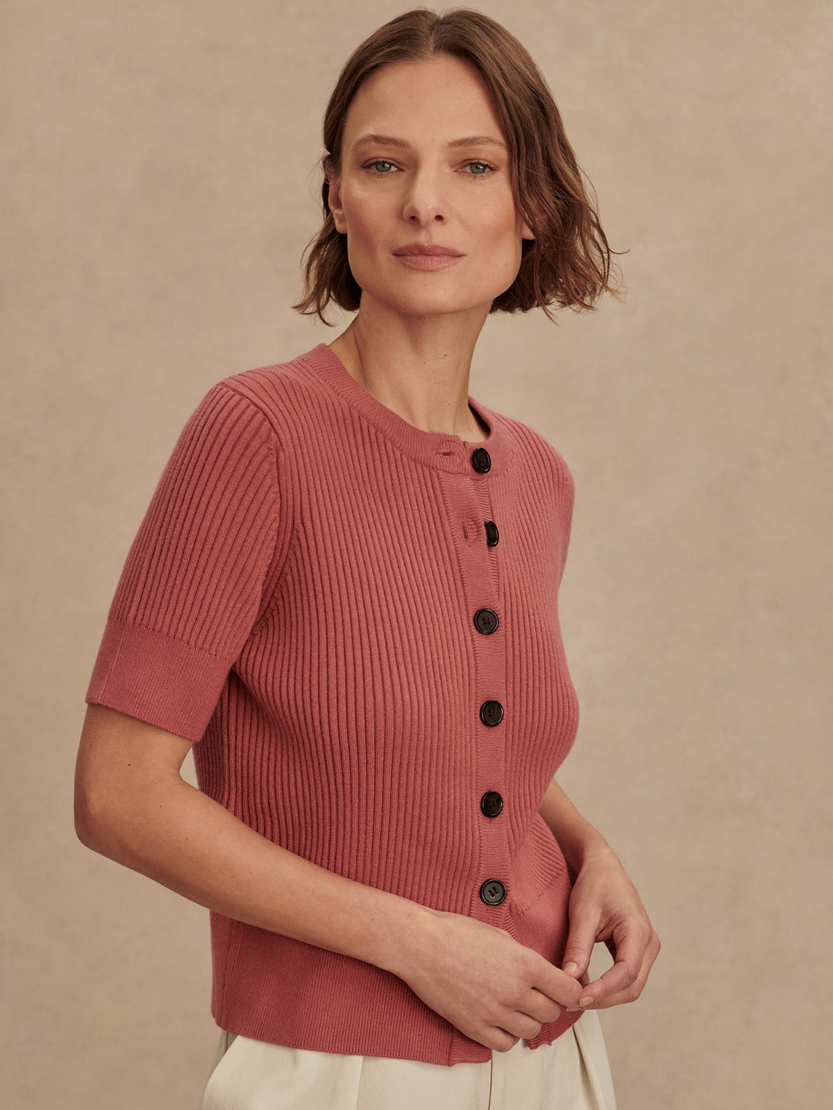 Micha Short Sleeve Cardigan | Varley Premium