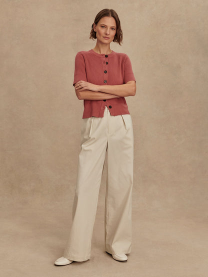 Micha Short Sleeve Cardigan | Varley Premium