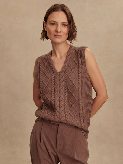 Kay Cable Knit Vest | Varley Latest