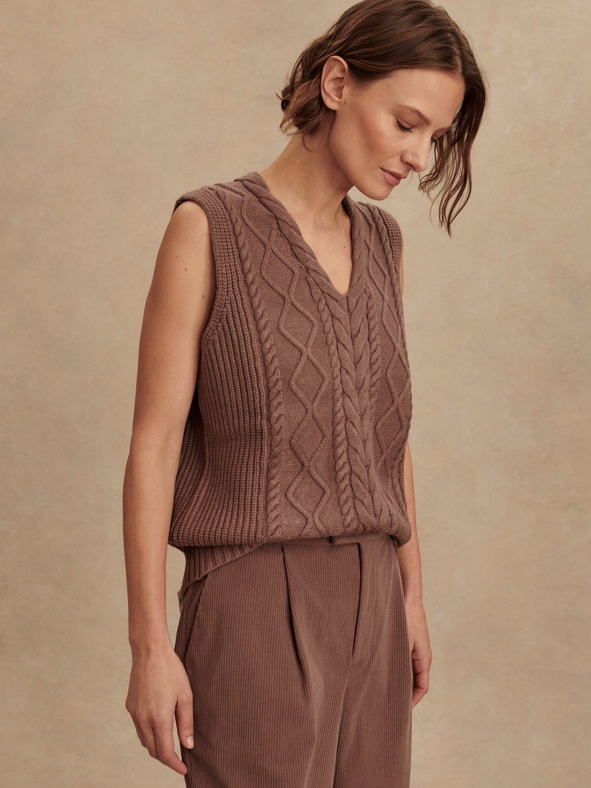 Kay Cable Knit Vest | Varley Latest