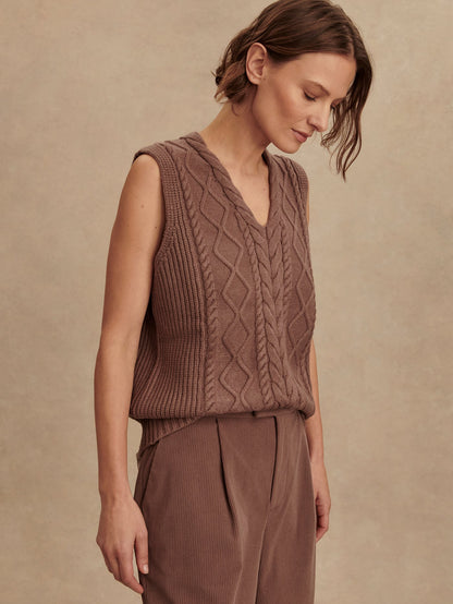 Kay Cable Knit Vest | Varley Latest