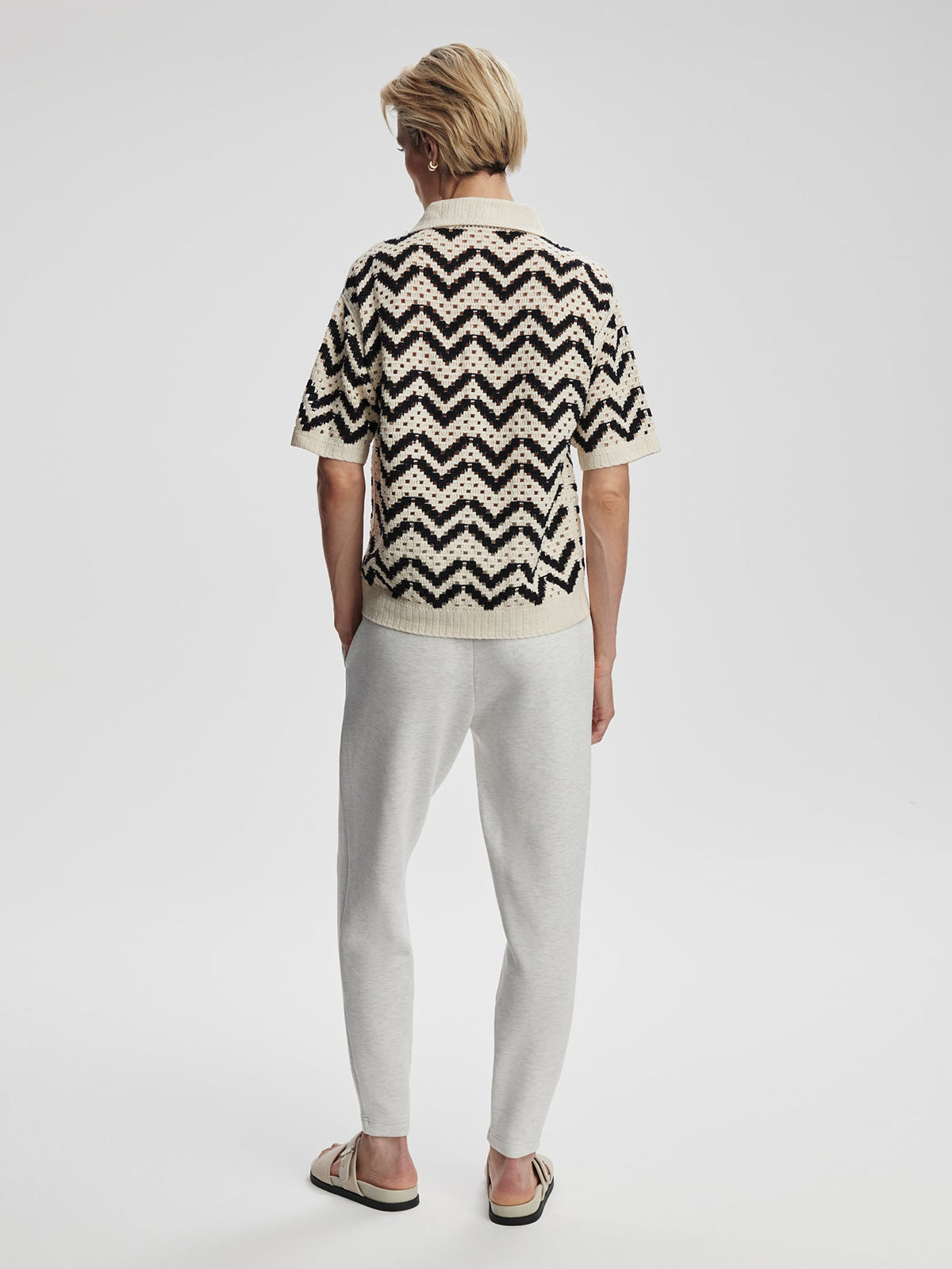 Anais Crochet Polo Shirt | Varley Trusted