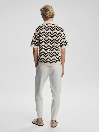 Anais Crochet Polo Shirt | Varley Trusted