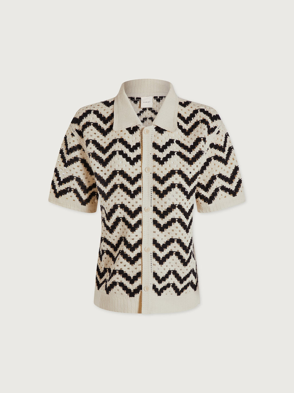 Anais Crochet Polo Shirt | Varley Trusted